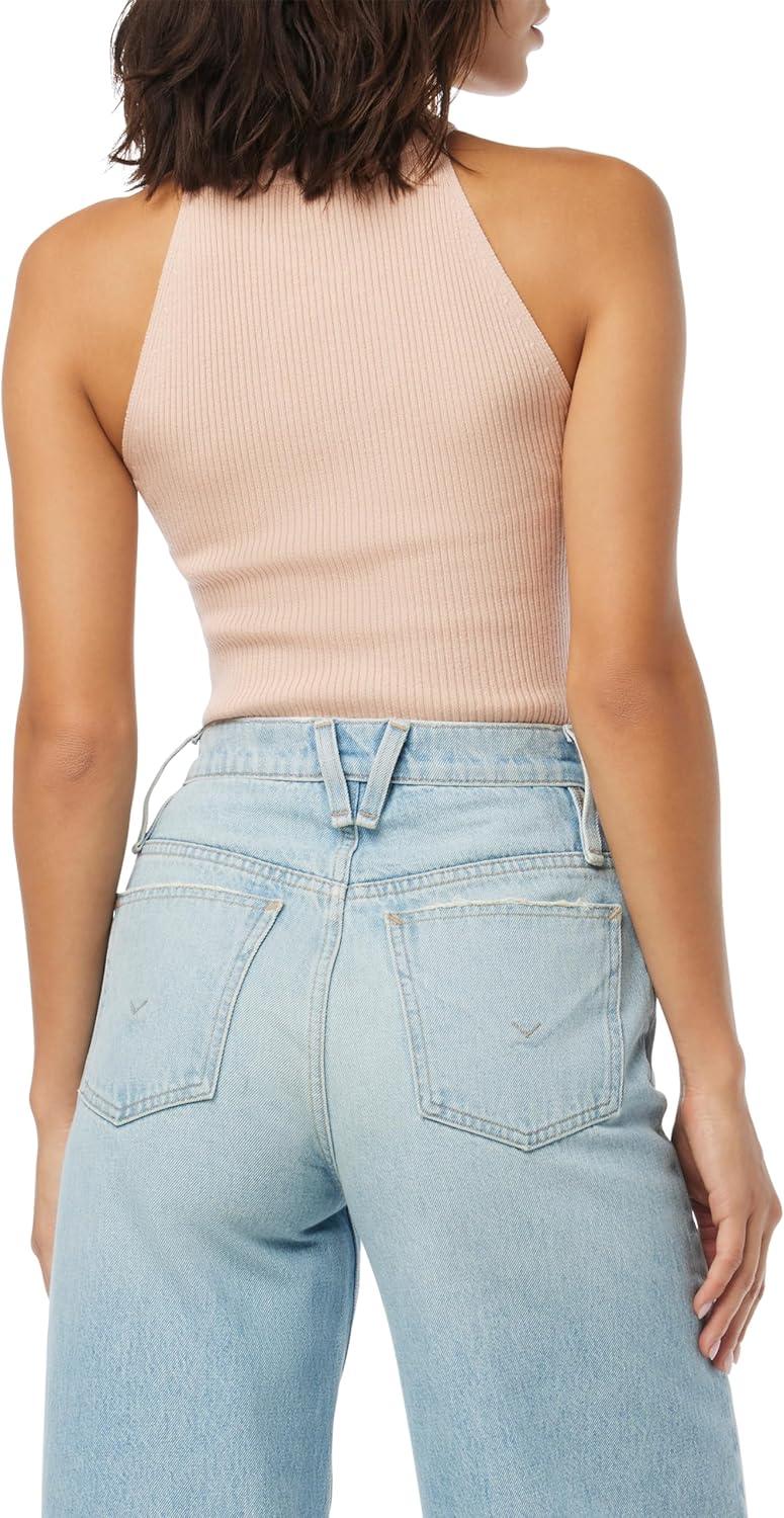 imageHUDSON Womens Mock Neck Sleeveless Keyhole Racer Tank TopCameo Rose