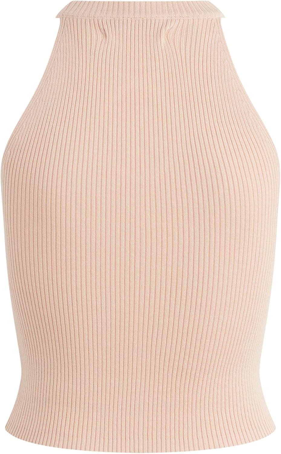 imageHUDSON Womens Mock Neck Sleeveless Keyhole Racer Tank TopCameo Rose