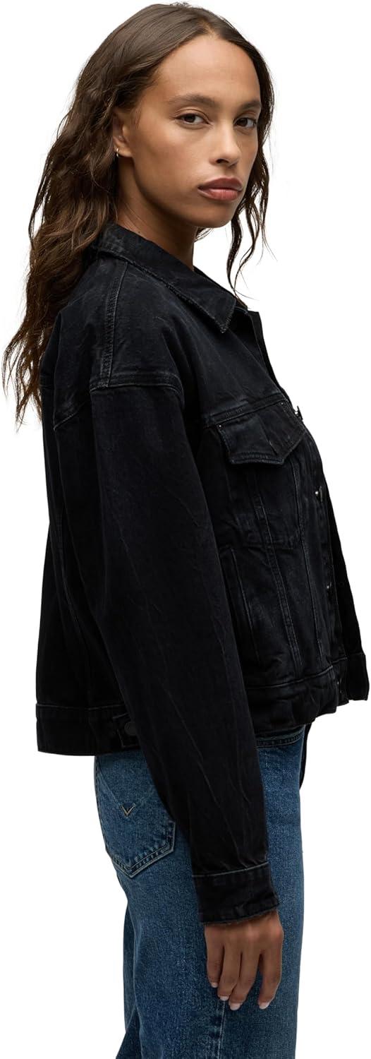 imageHUDSON womens Brea Swing Trucker JacketBlack Thunder