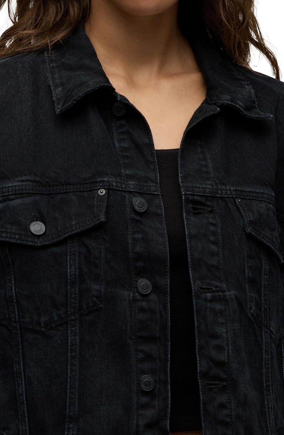 imageHUDSON womens Brea Swing Trucker JacketBlack Thunder