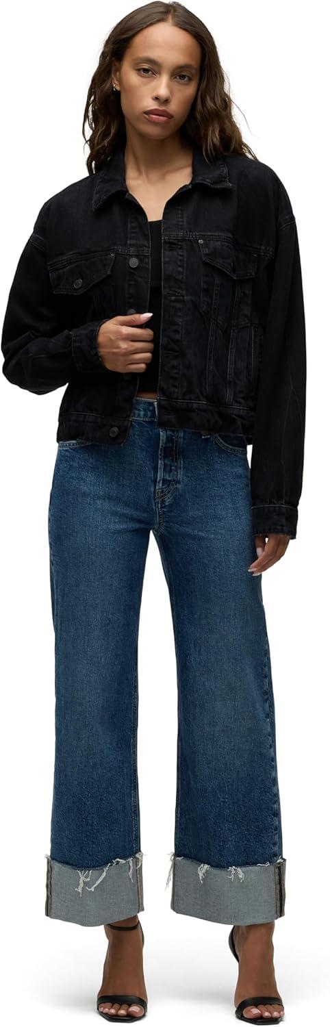 imageHUDSON womens Brea Swing Trucker JacketBlack Thunder