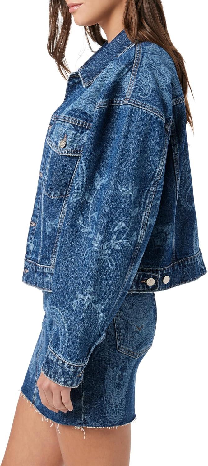 imageHUDSON womens Brea Swing Trucker JacketLaser Paisley