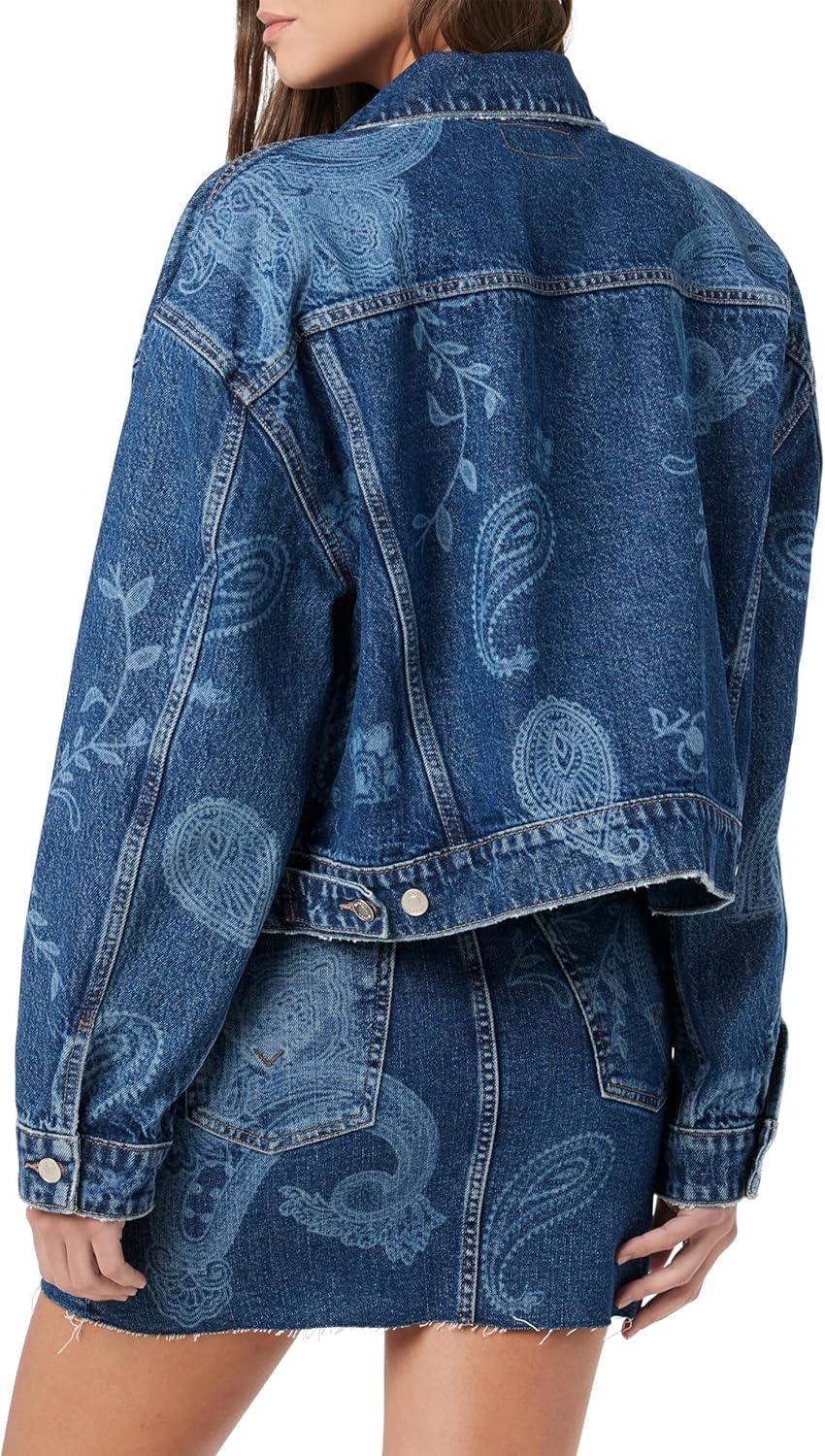 imageHUDSON womens Brea Swing Trucker JacketLaser Paisley