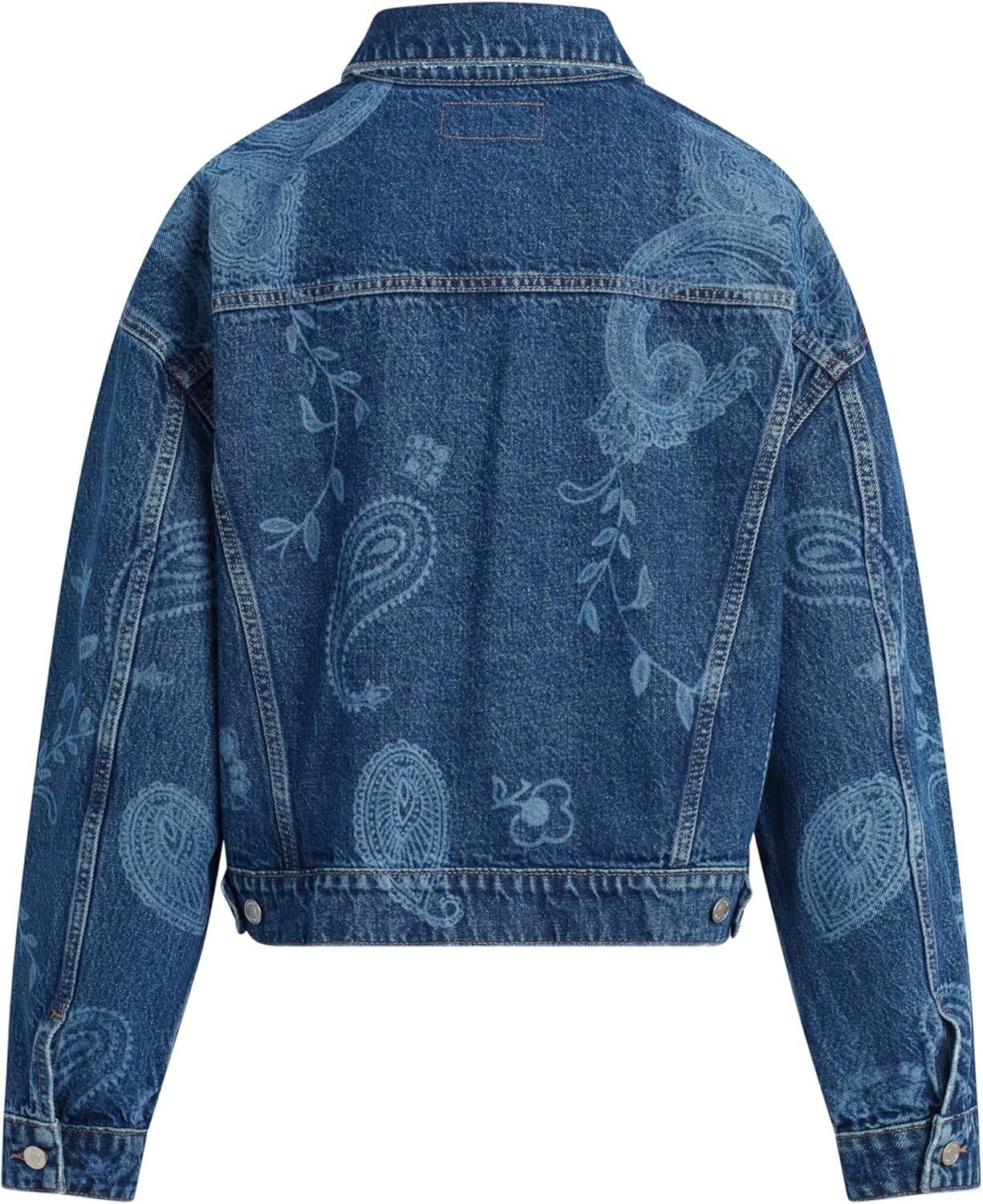 imageHUDSON womens Brea Swing Trucker JacketLaser Paisley