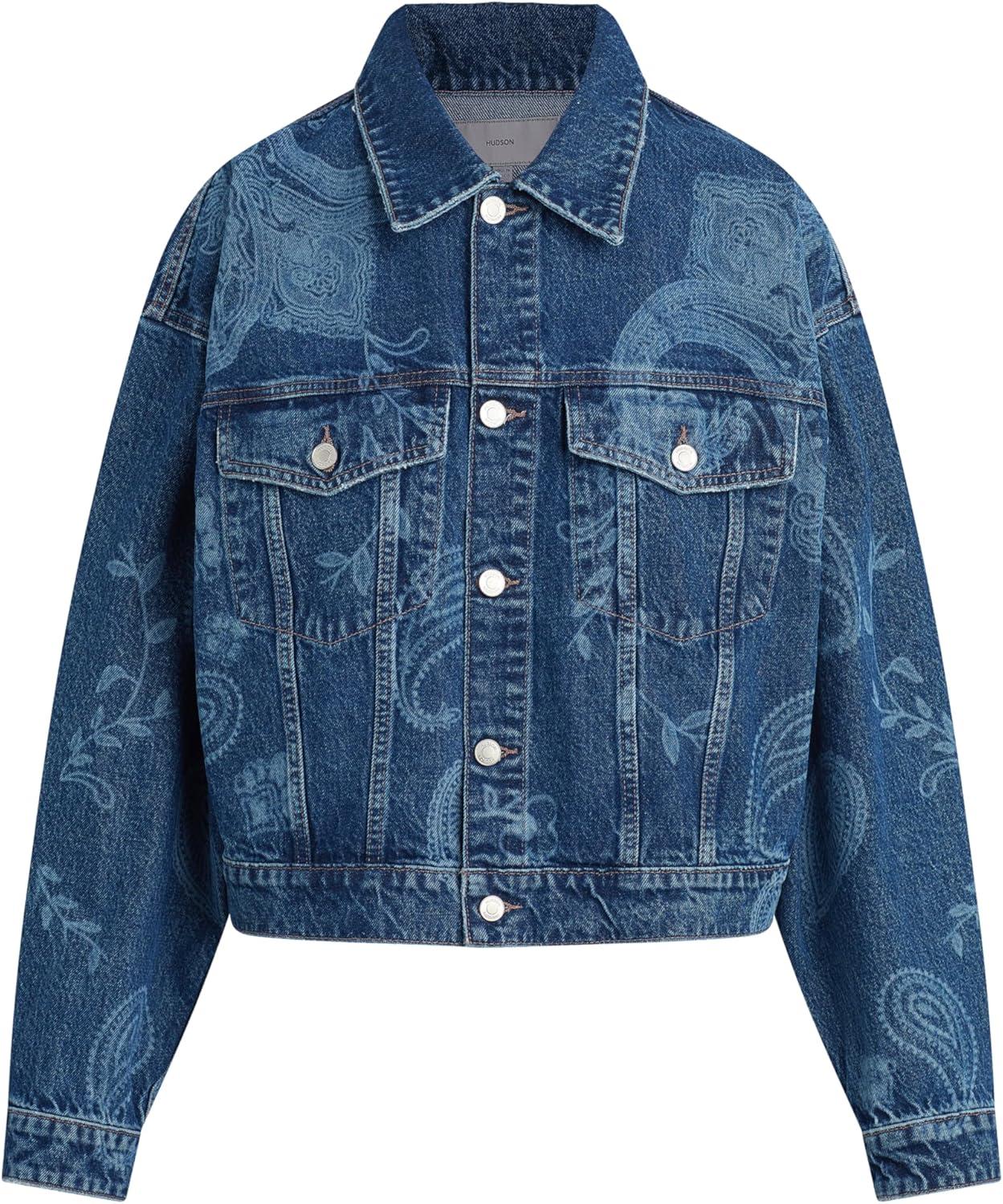 imageHUDSON womens Brea Swing Trucker JacketLaser Paisley