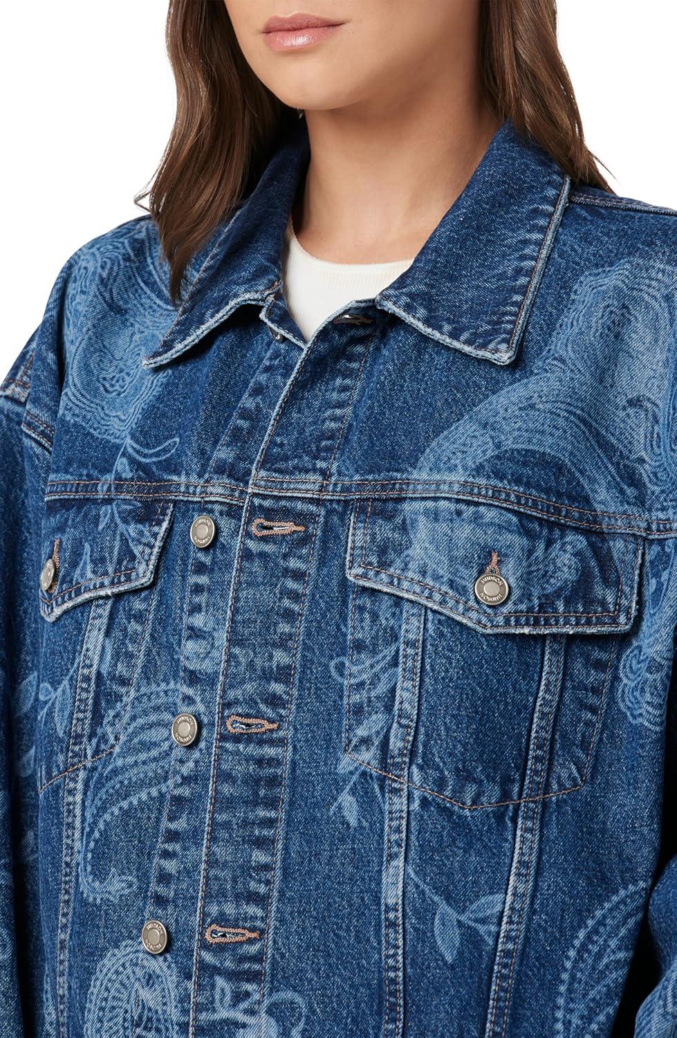 imageHUDSON womens Brea Swing Trucker JacketLaser Paisley