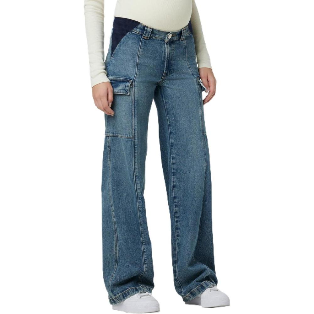 imageHUDSON Womens Utility Wide Leg Cargo MaternityDeep Indigo