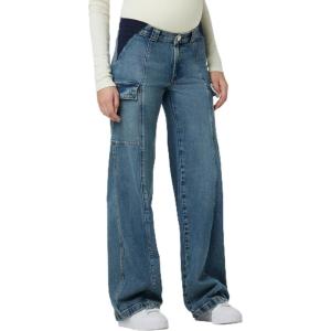 HUDSON Women’s Utility Wide Leg Cargo Maternity(Deep Indigo)