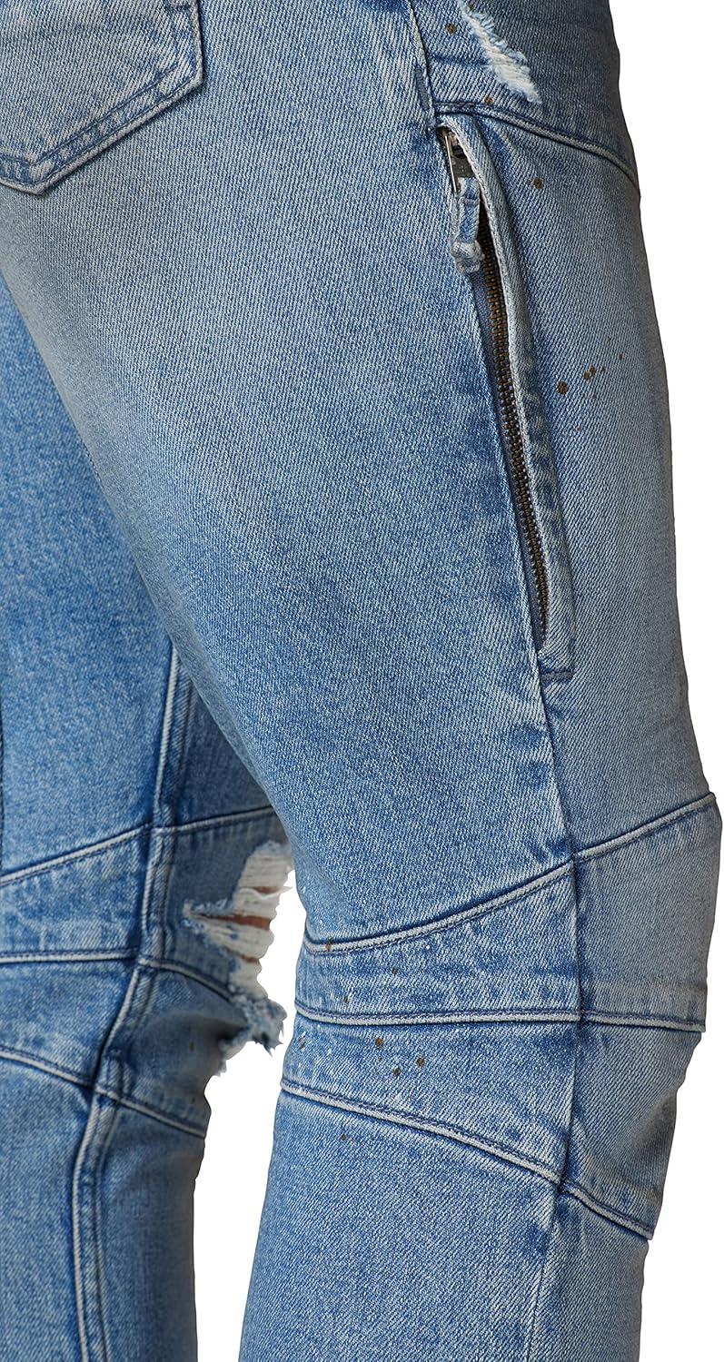 imageHUDSON Mens Zack Biker SkinnyMatte Vintage