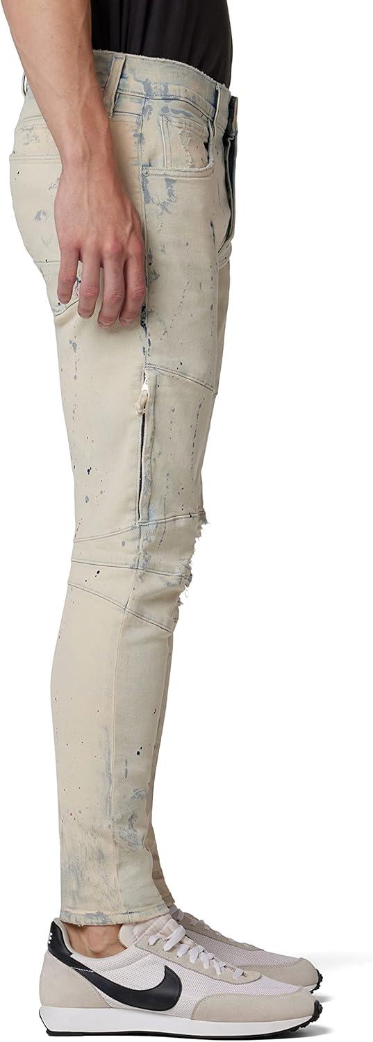 imageHUDSON Mens Zack Biker SkinnyWhite Painter