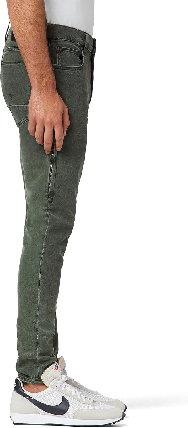 imageHUDSON Mens Zack Side Zip SkinnyStained Army