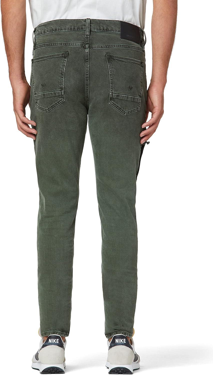 imageHUDSON Mens Zack Side Zip SkinnyStained Army
