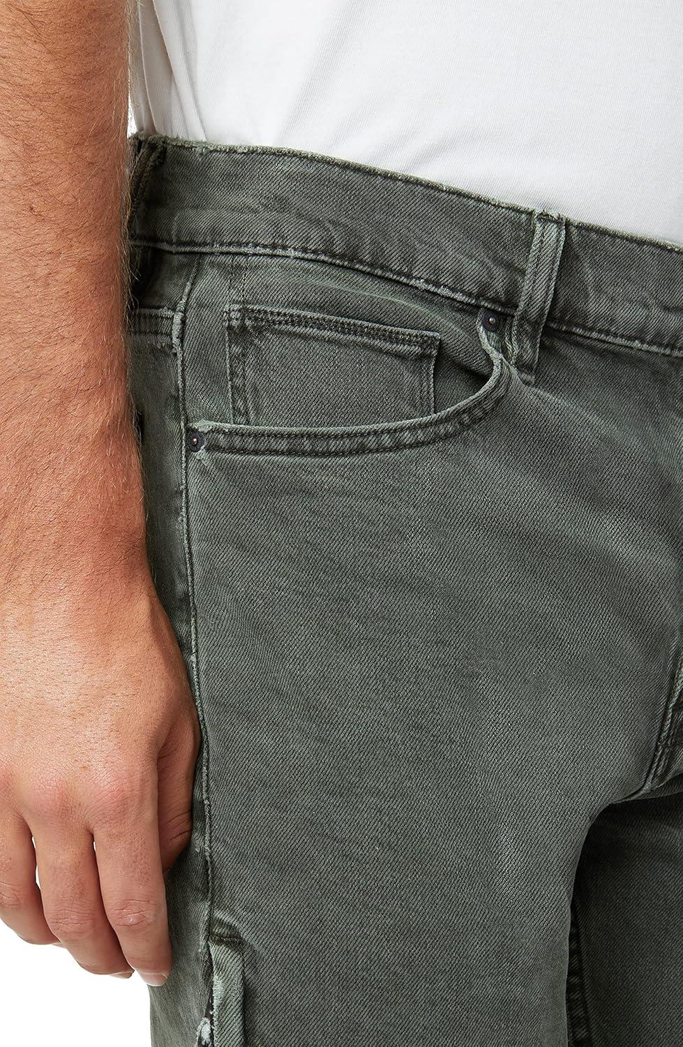 imageHUDSON Mens Zack Side Zip SkinnyStained Army