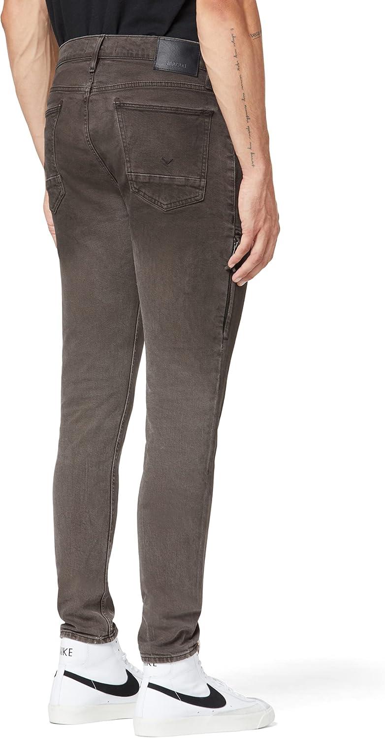imageHUDSON Mens Zack Side Zip SkinnyStained Chocolate
