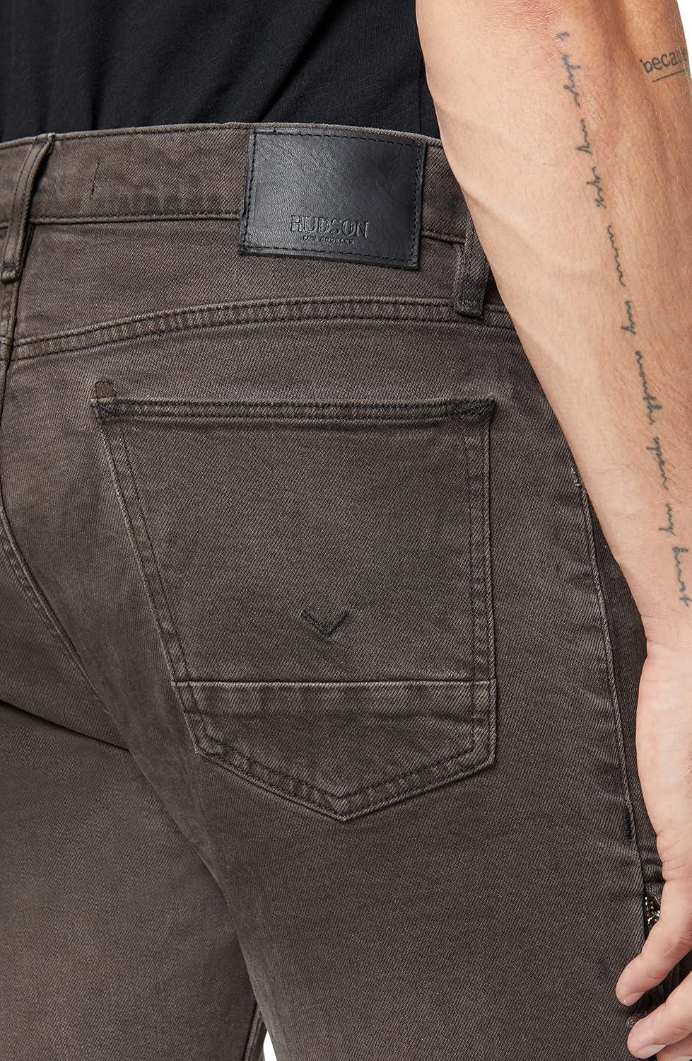 imageHUDSON Mens Zack Side Zip SkinnyStained Chocolate