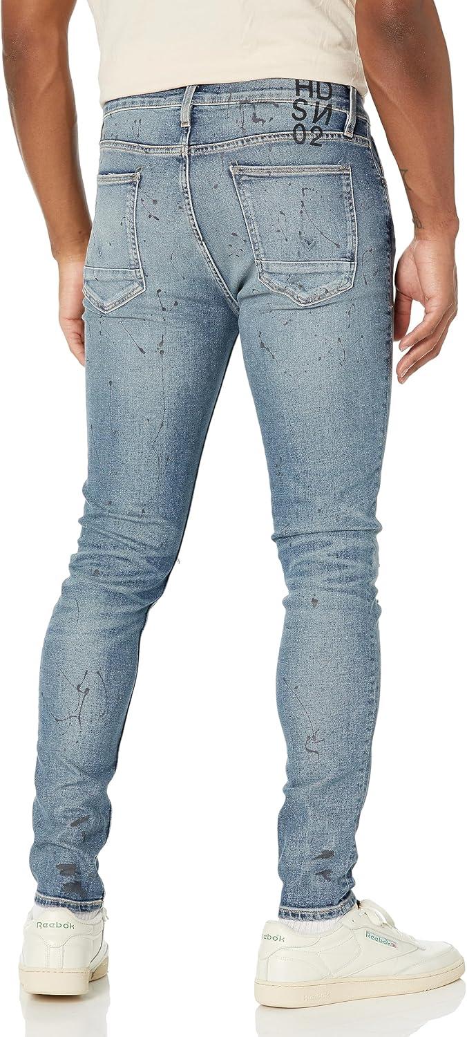 imageHUDSON Mens Zack Skinny JeanDestructed Army