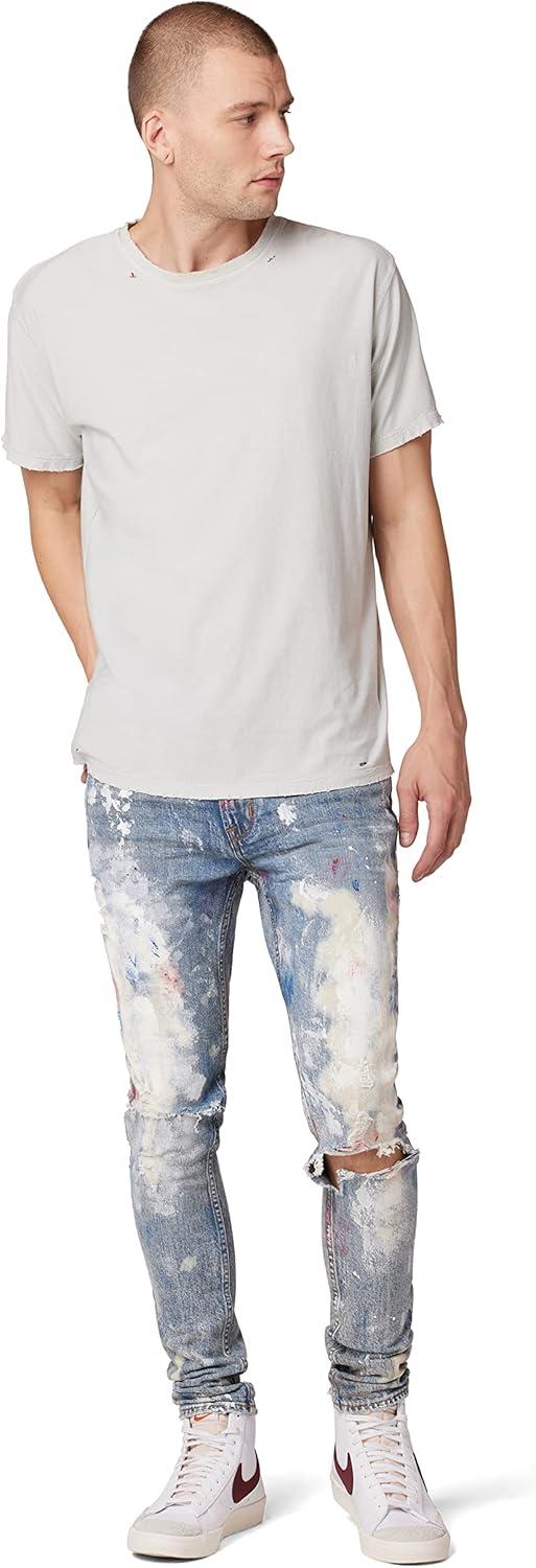imageHUDSON Mens Zack Skinny JeanDestructed Painter
