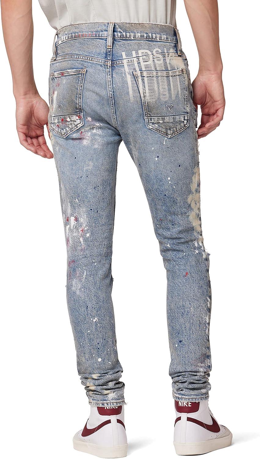 imageHUDSON Mens Zack Skinny JeanDestructed Painter