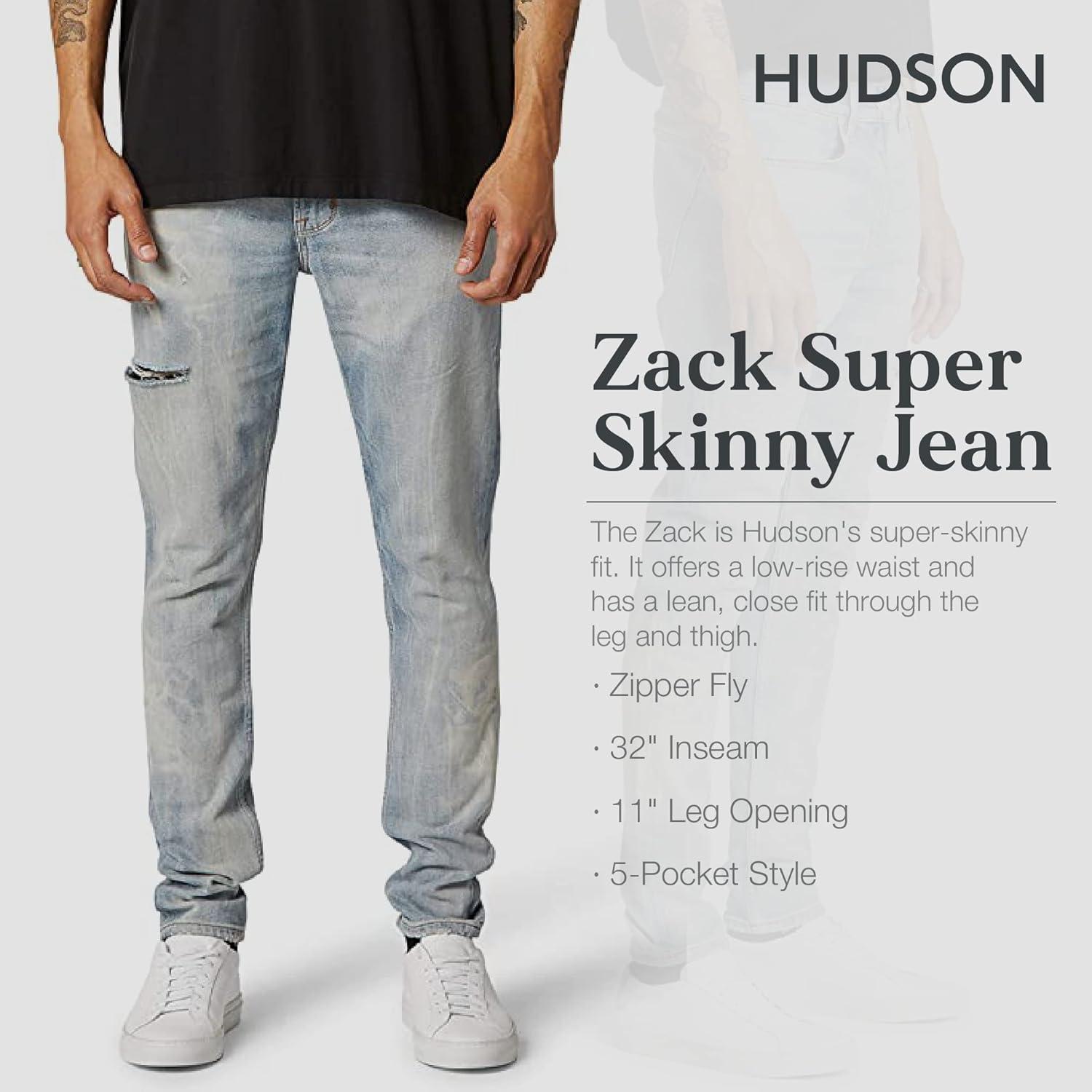 imageHUDSON Mens Zack Skinny JeanLight Leak