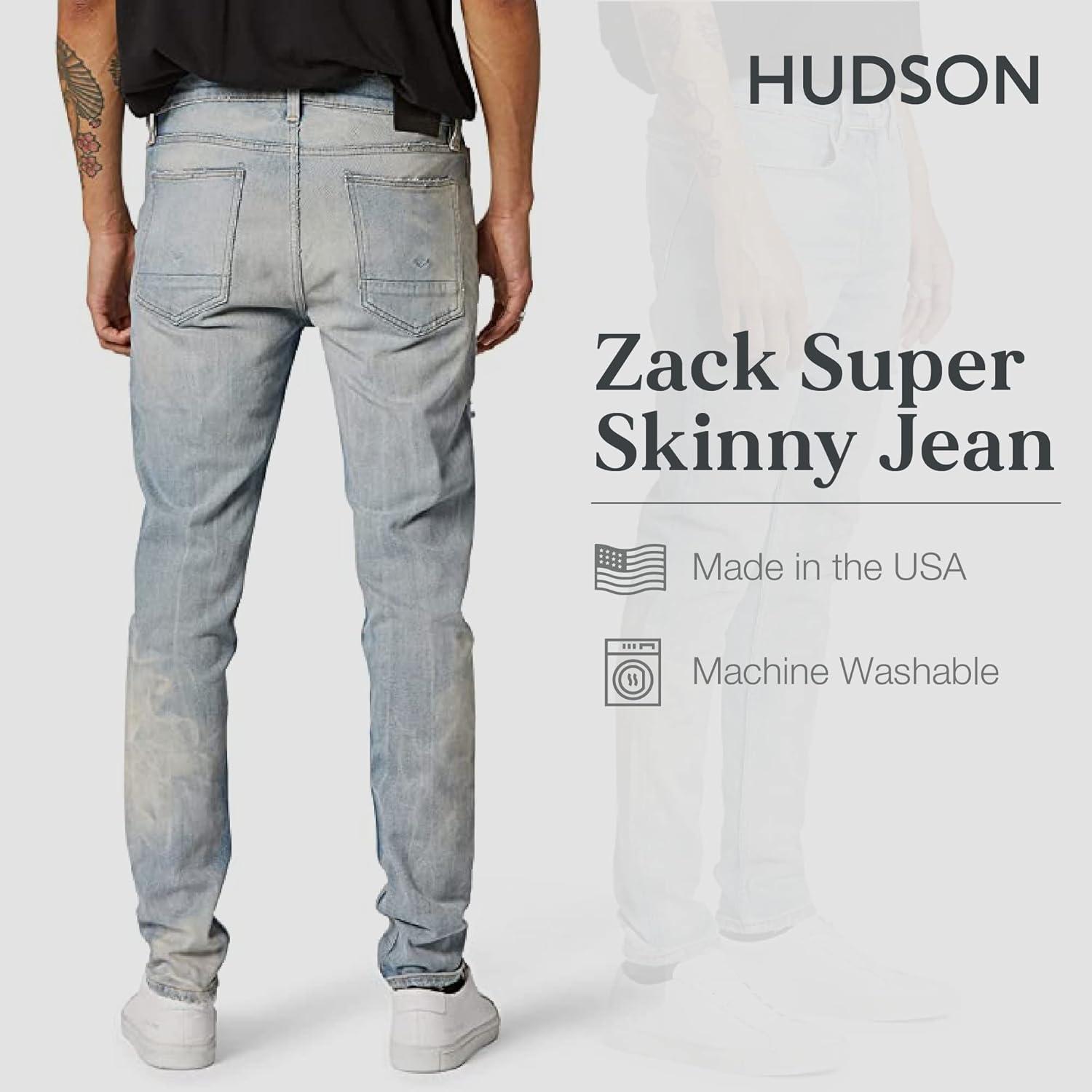 imageHUDSON Mens Zack Skinny JeanLight Leak