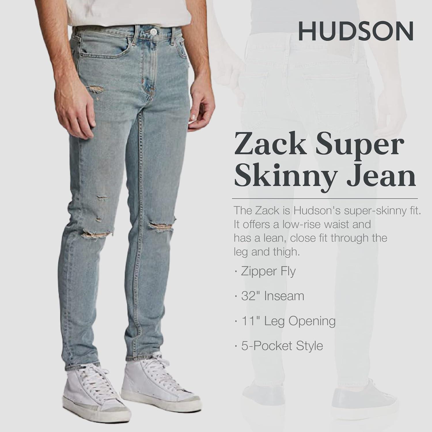 imageHUDSON Mens Zack Skinny JeanStone