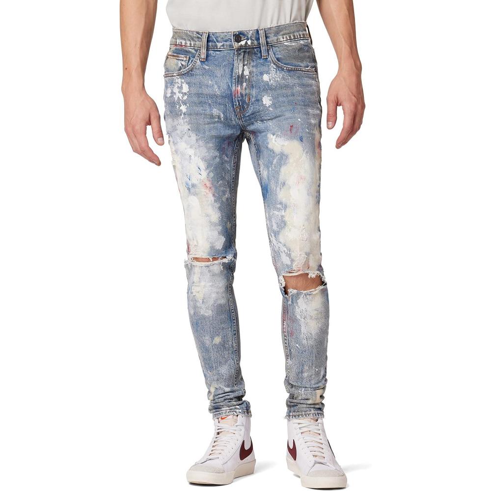 imageHUDSON Mens Zack Skinny JeanDestructed Painter