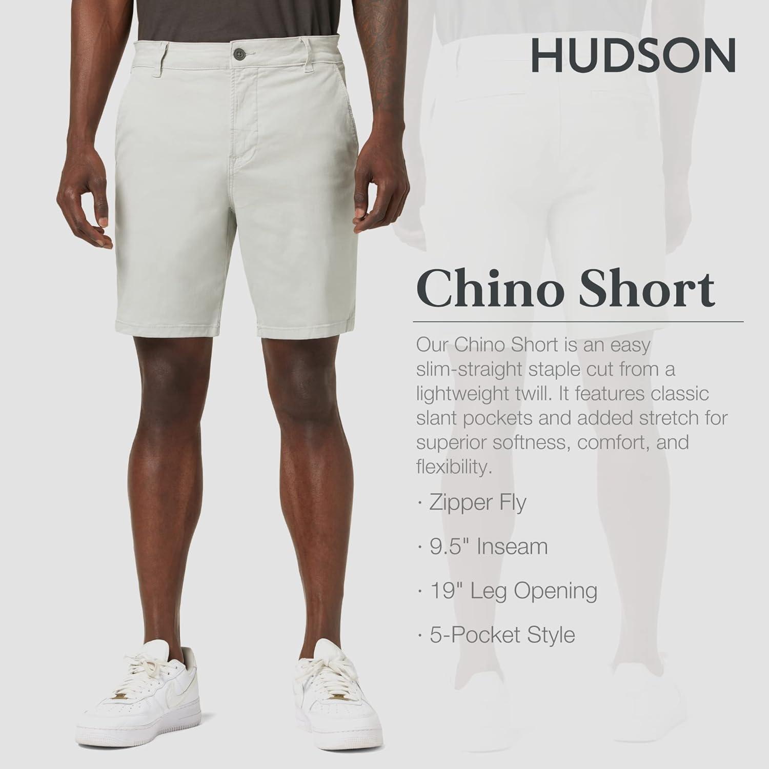 imageHUDSON Mens Chino ShortLt Concrete