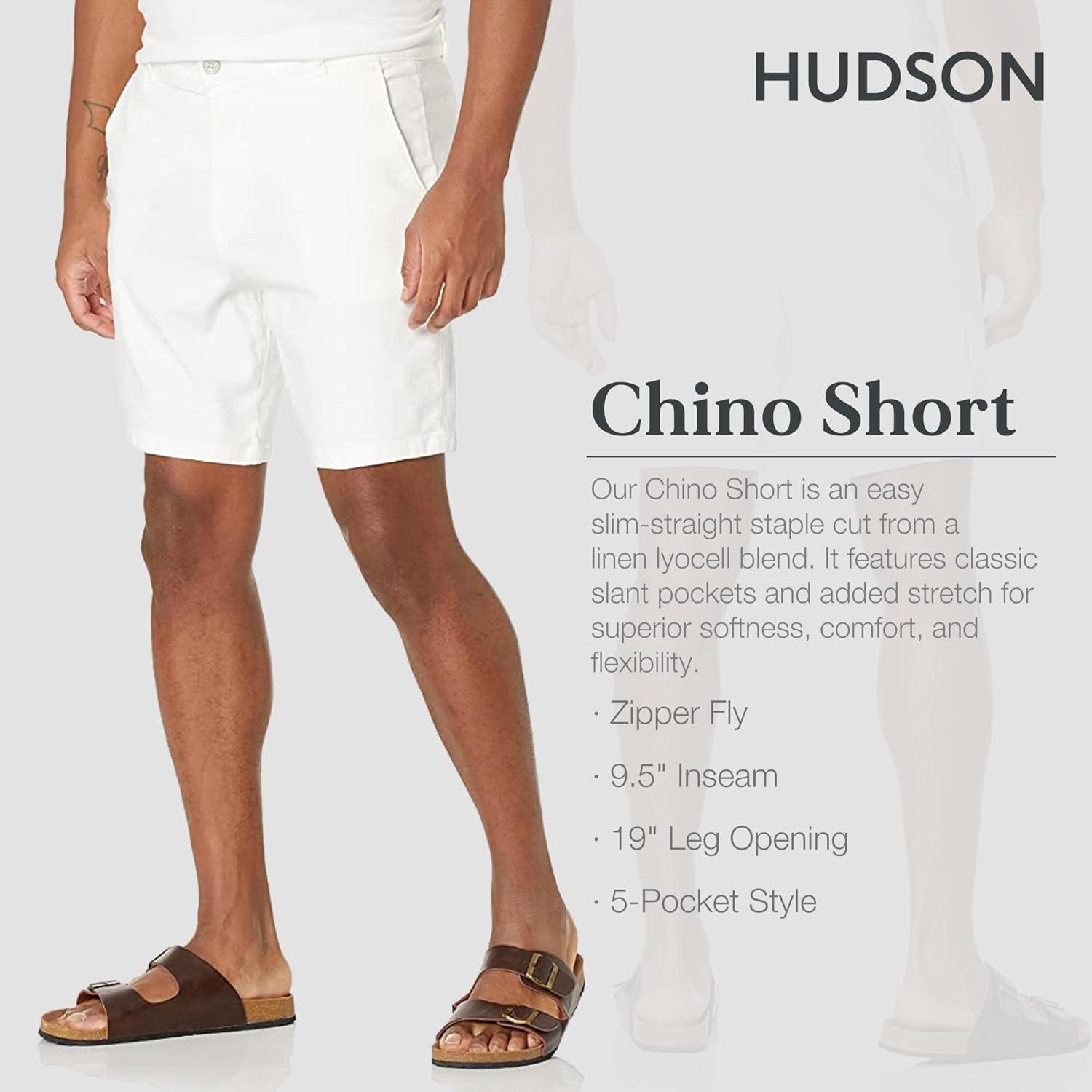 imageHUDSON Mens Chino ShortSnow