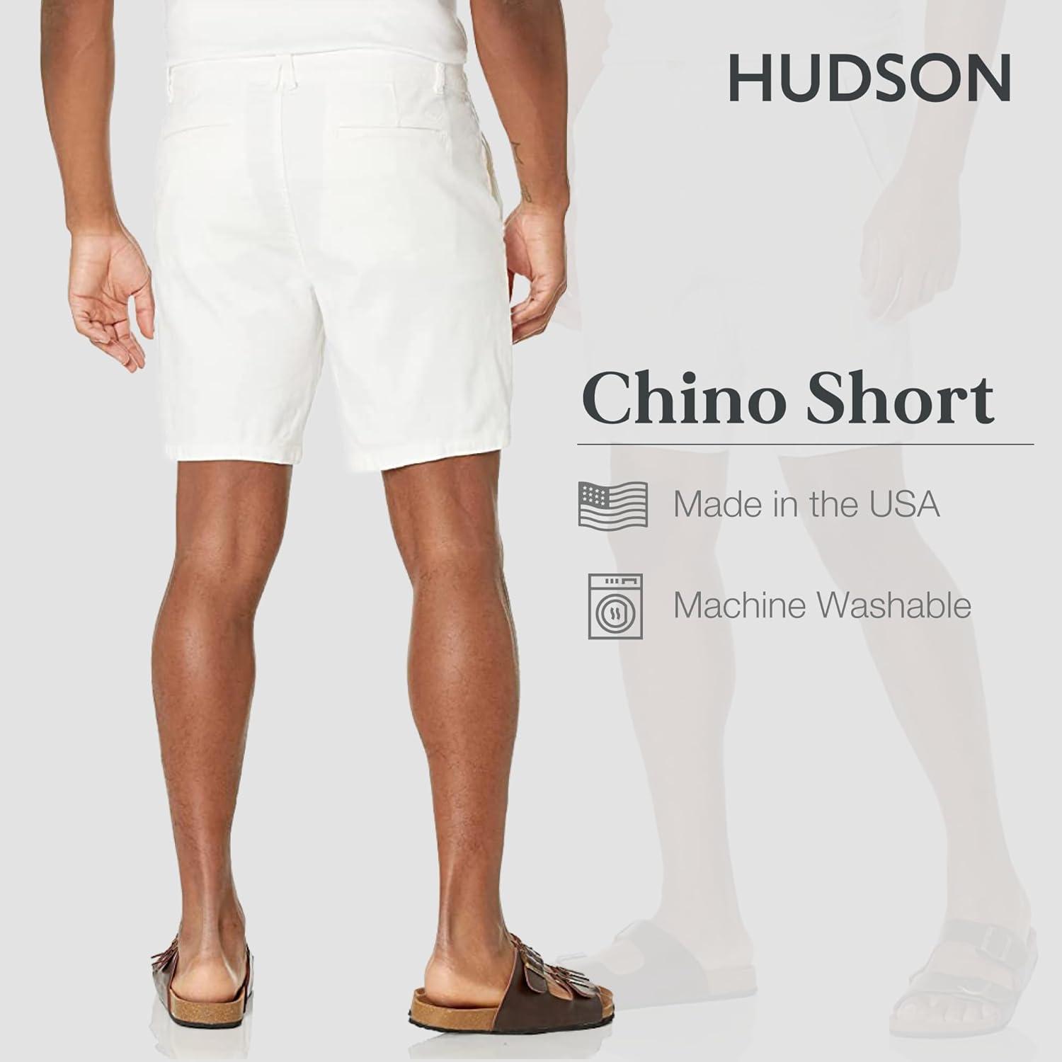 imageHUDSON Mens Chino ShortSnow