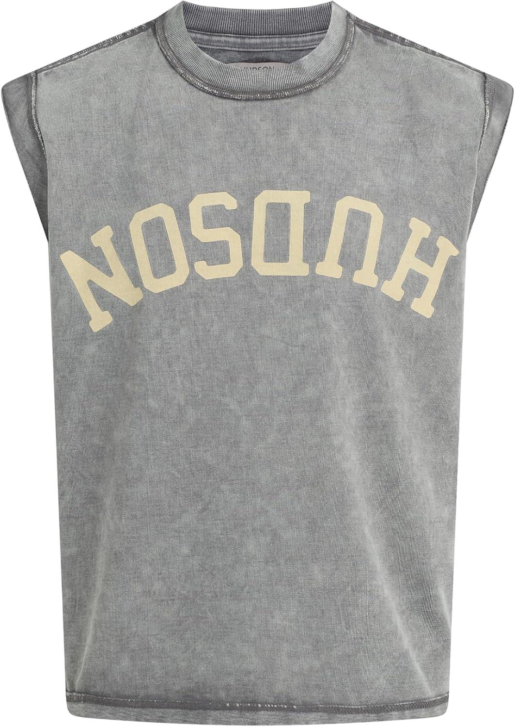 imageHUDSON Mens Cut Off Logo TeeStorm