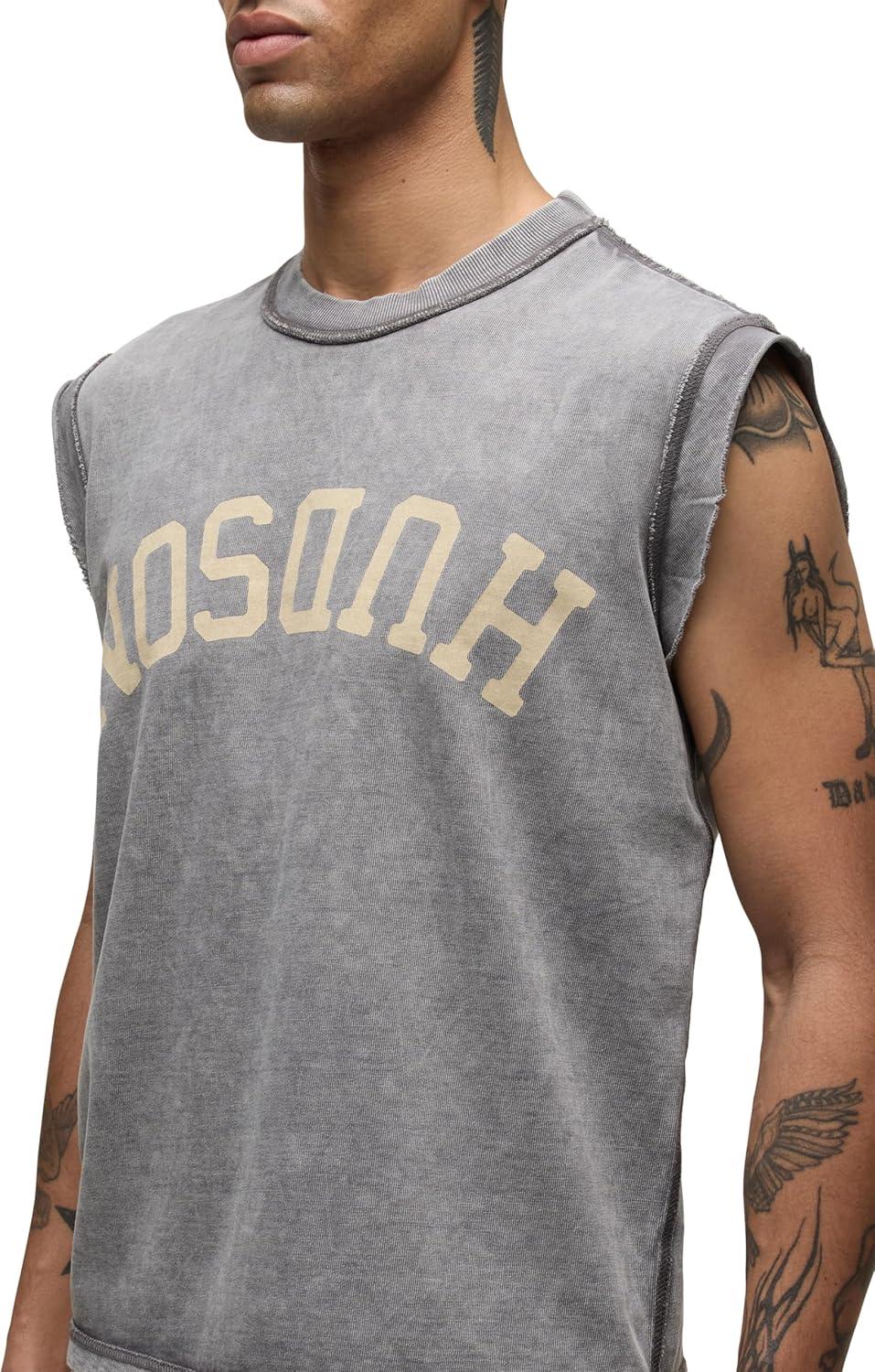 imageHUDSON Mens Cut Off Logo TeeStorm
