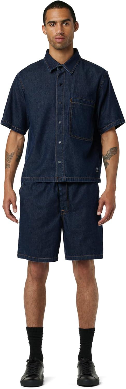 imageHUDSON Mens Drawcord ShortDark Chambray
