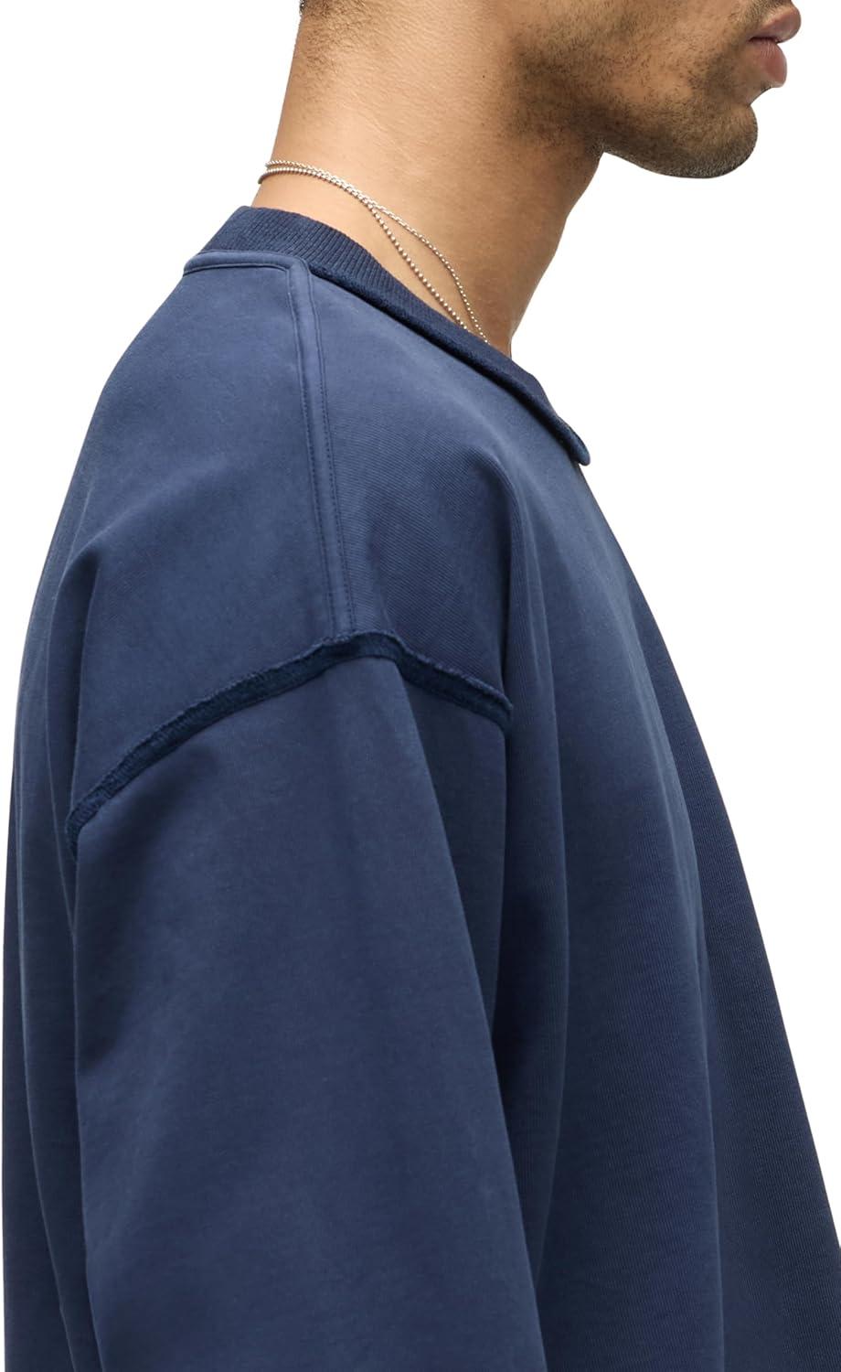 imageHUDSON Mens Heavy Weight Long Sleeve TeeDeep Navy