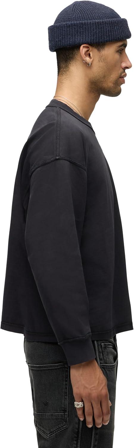 imageHUDSON Mens Heavy Weight Long Sleeve TeeForest Black