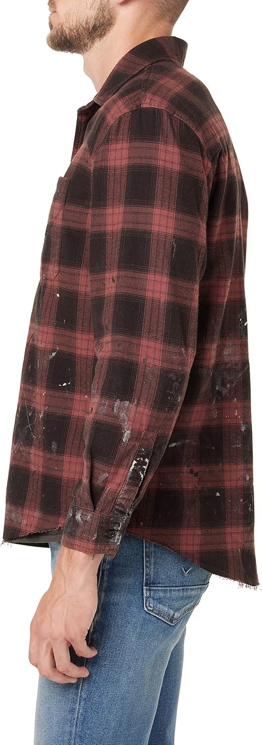 imageHUDSON Mens Ls ShirtBrick Check