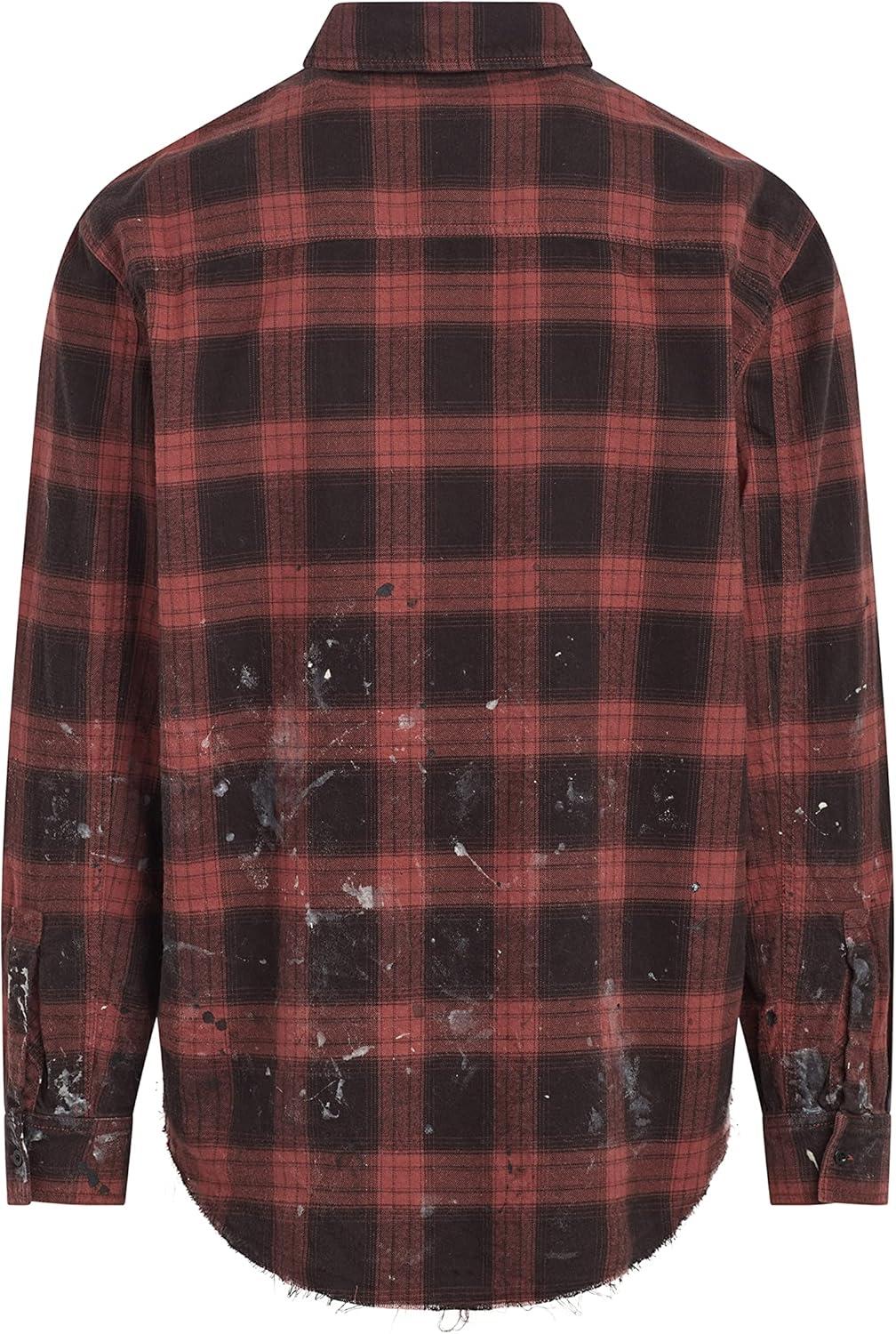 imageHUDSON Mens Ls ShirtBrick Check
