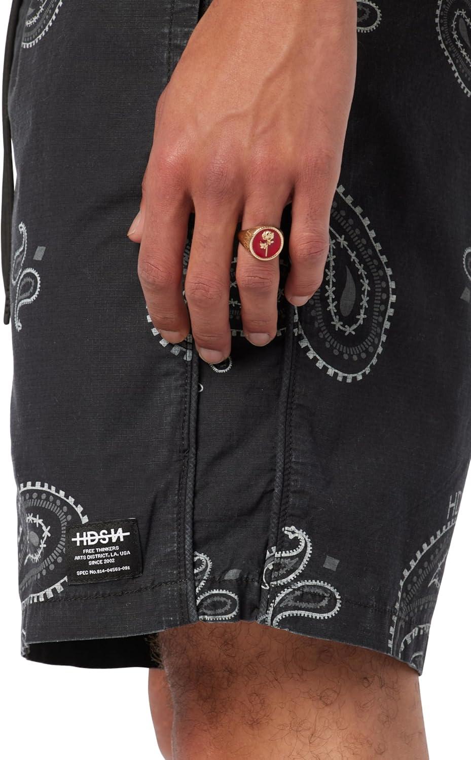 imageHUDSON Mens Racer ShortBlack Bandana