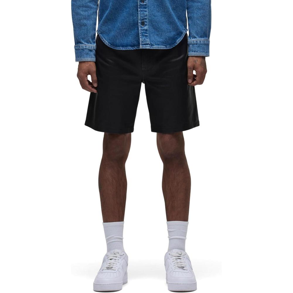 imageHUDSON Mens Clint Relaxed ShortBlack Leather