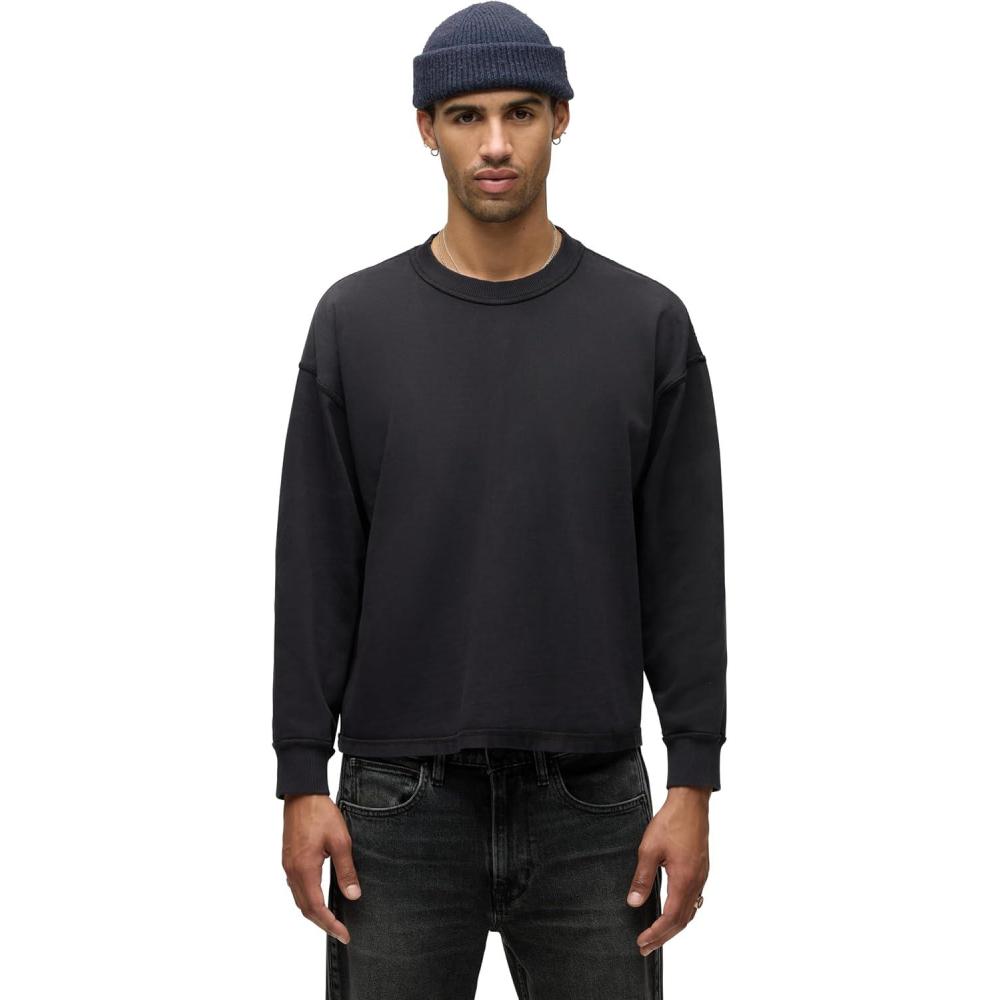 imageHUDSON Mens Heavy Weight Long Sleeve TeeForest Black