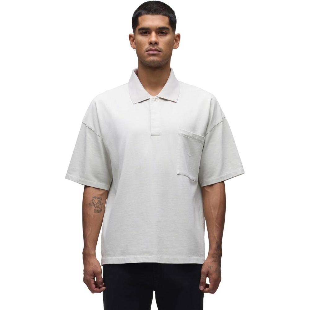 imageHUDSON Mens Heavy Weight PoloGhost