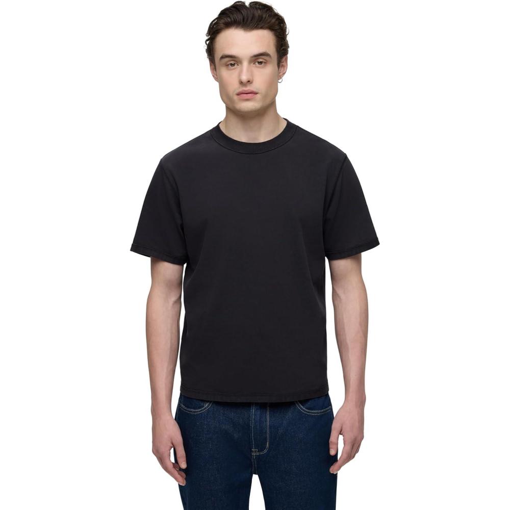 imageHUDSON Mens Heavy Weight TeeForest Black