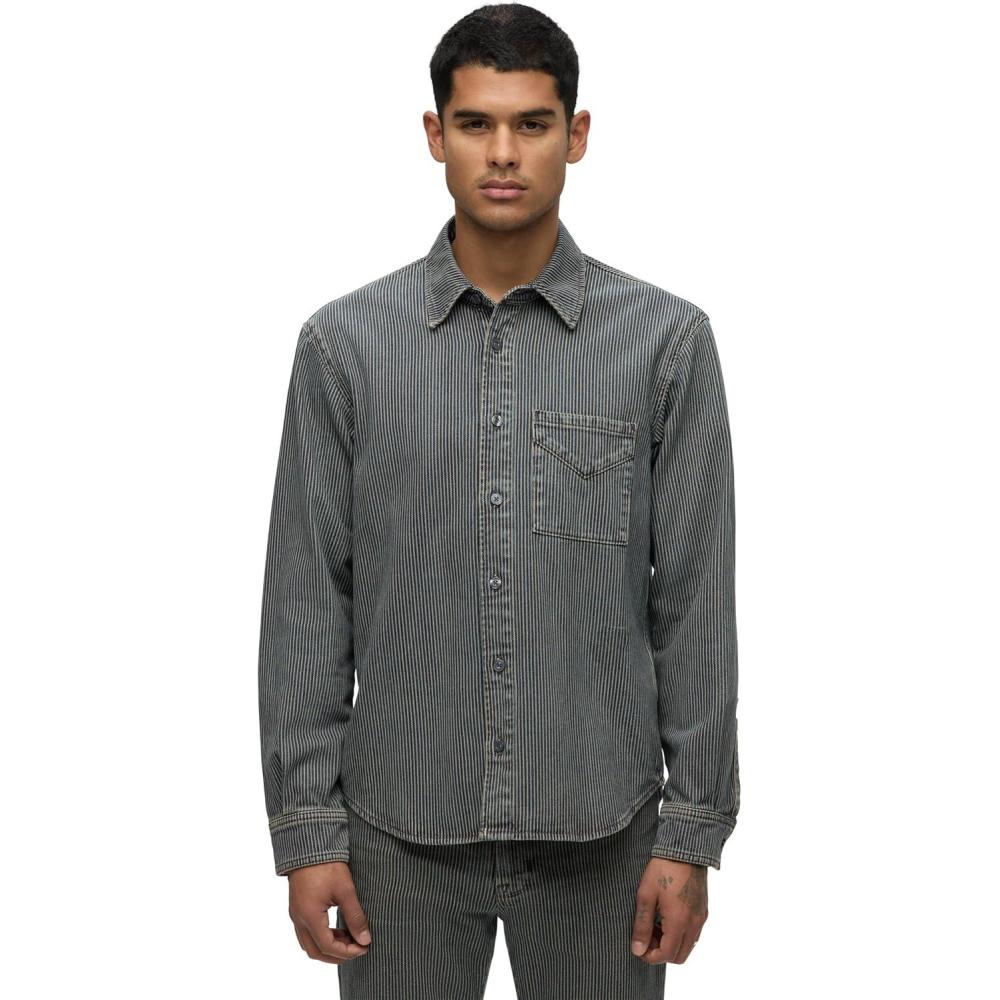 imageHUDSON Mens Ls ShirtKhaki Road
