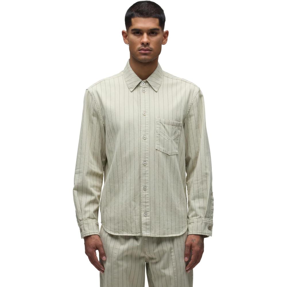 imageHUDSON Mens Ls ShirtPinstripe