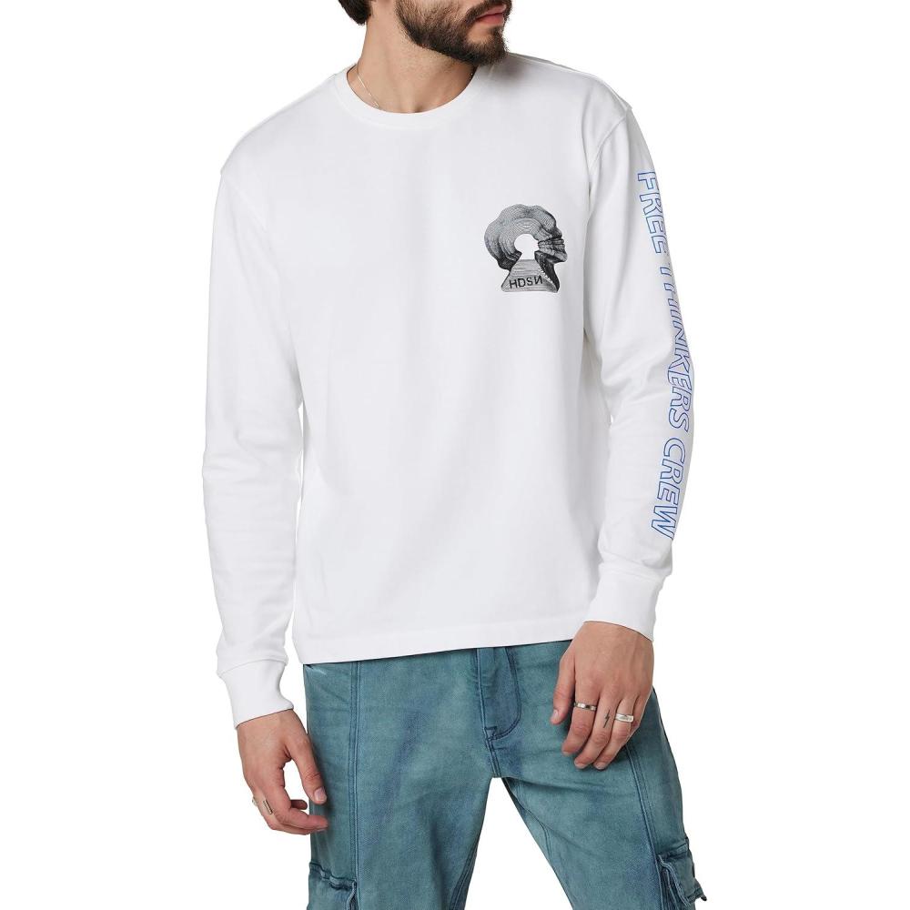 imageHUDSON Mens Ls ShirtWhite Mind