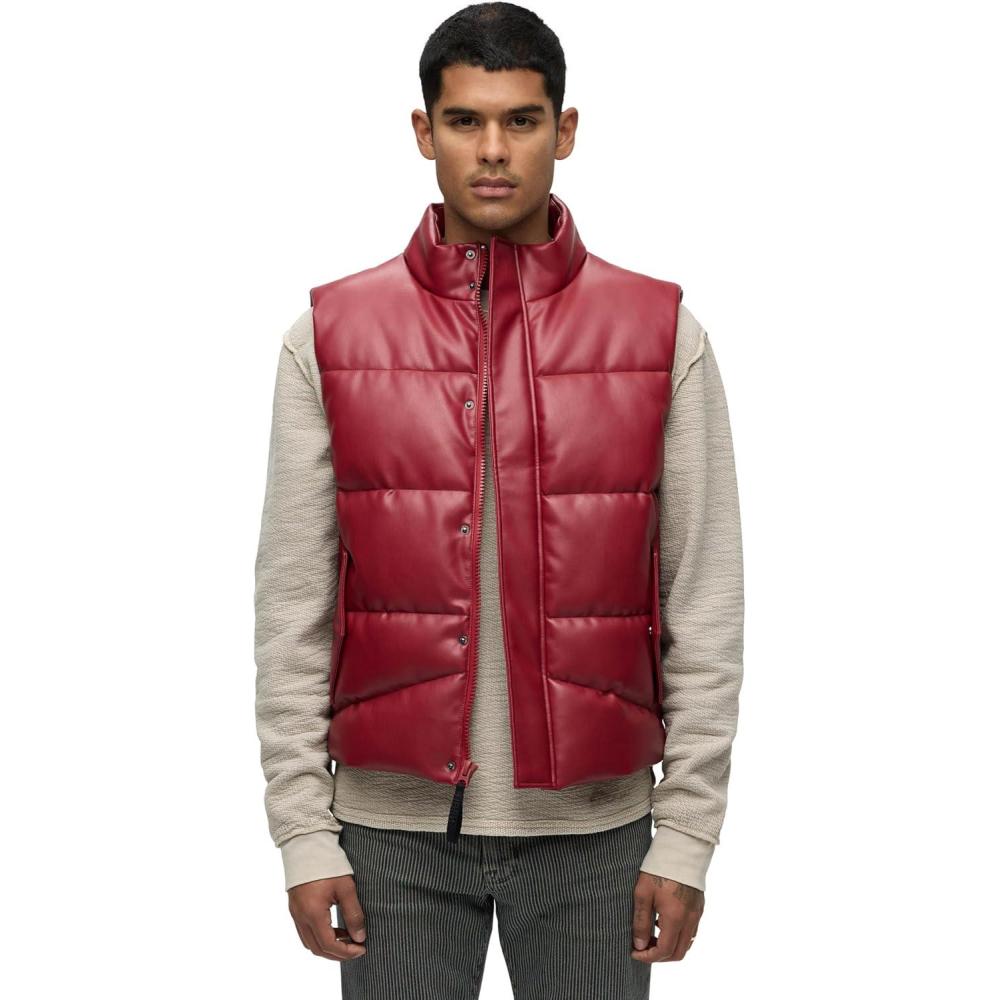 imageHUDSON mens Puffer VestBurgundy