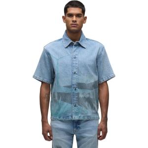 HUDSON Men’s Short Sleeve Button Up Camp Shirt(Spring Break)