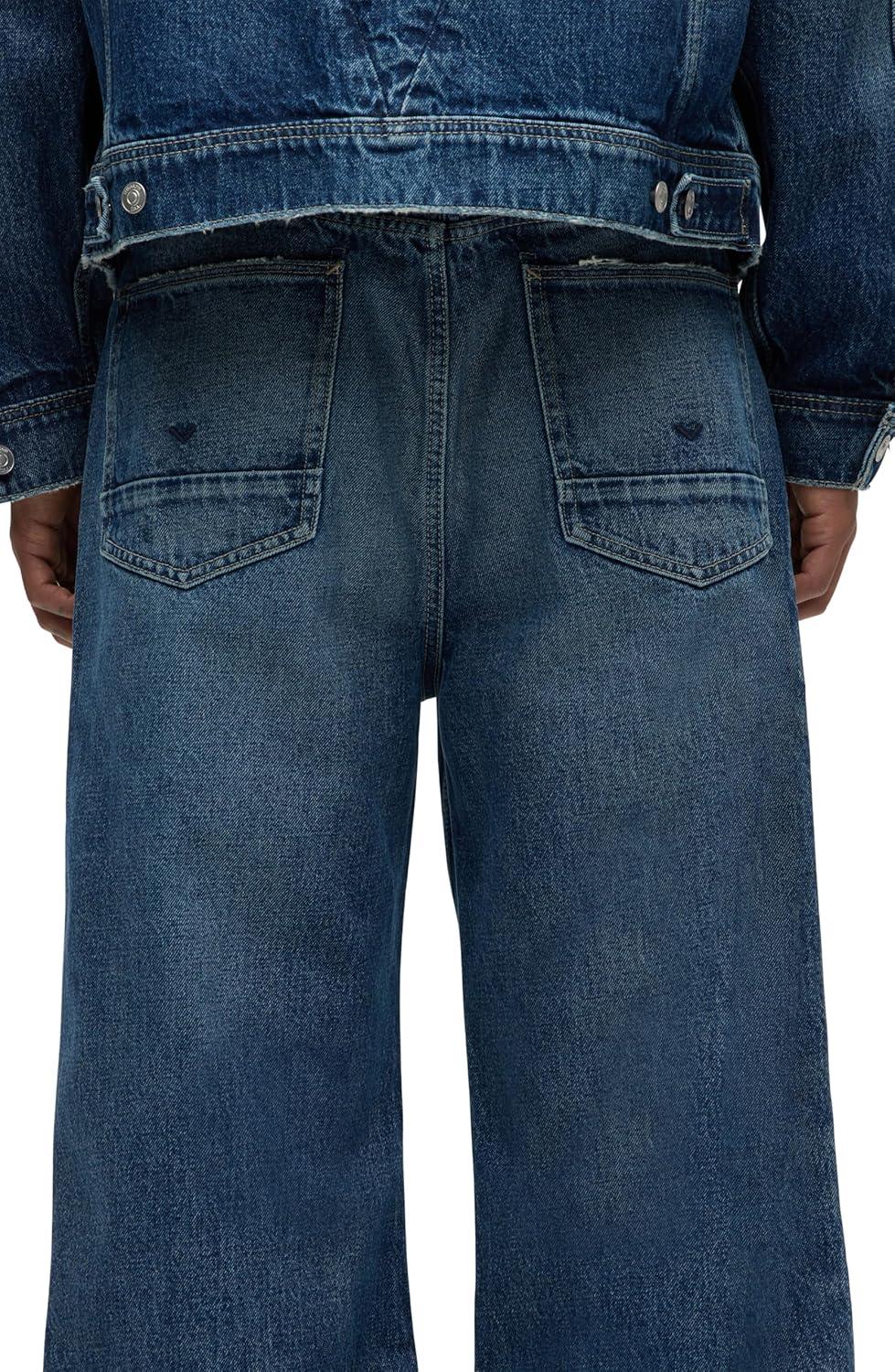 imageHUDSON Mens Luca Loose Fit Wide Leg Denim PantBlue Stone