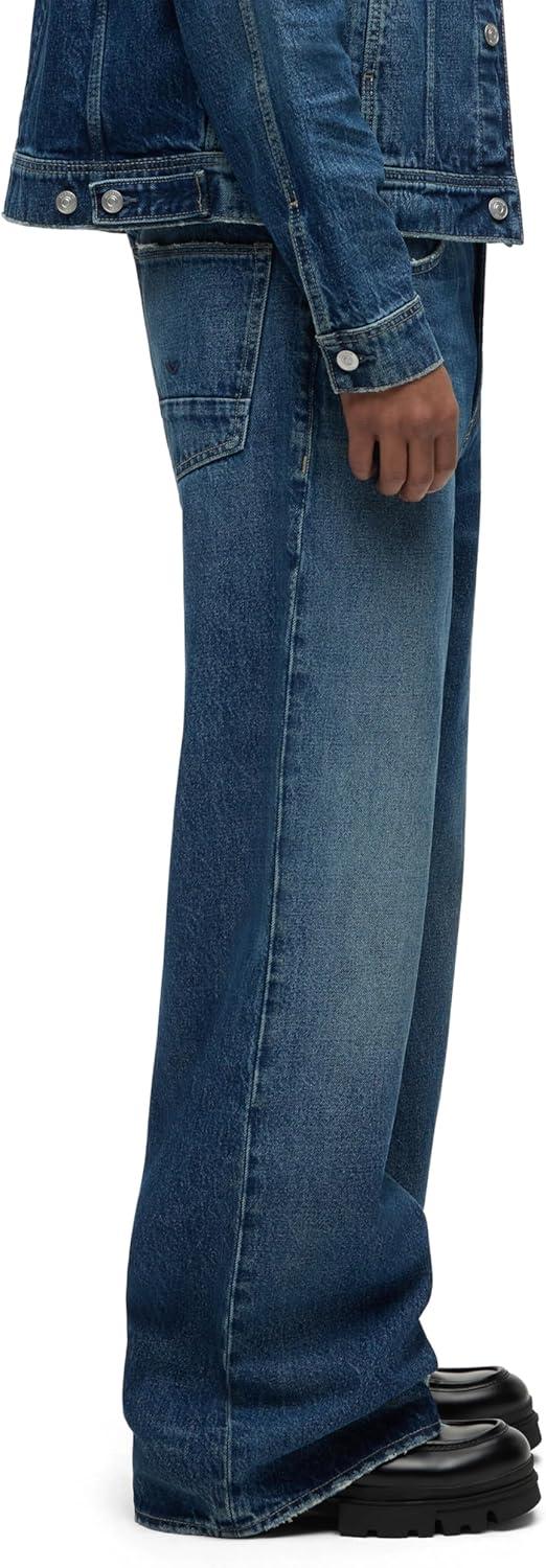 imageHUDSON Mens Luca Loose Fit Wide Leg Denim PantBlue Stone