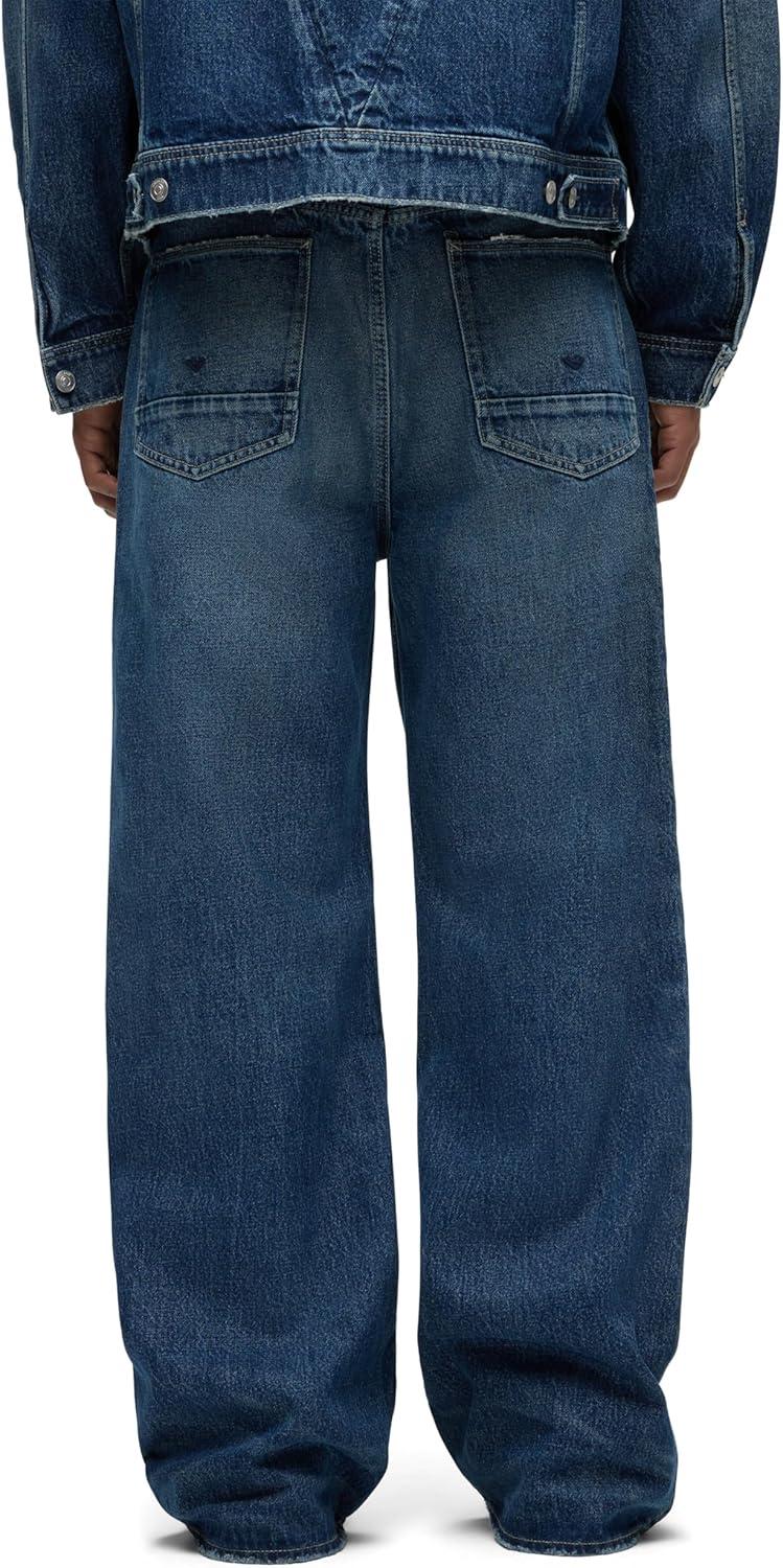 imageHUDSON Mens Luca Loose Fit Wide Leg Denim PantBlue Stone