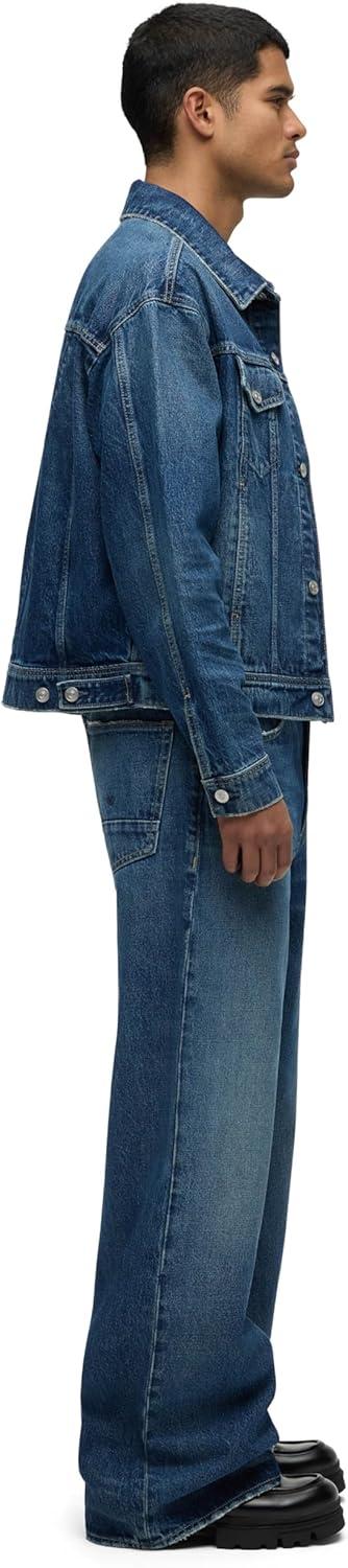 imageHUDSON Mens Luca Loose Fit Wide Leg Denim PantBlue Stone